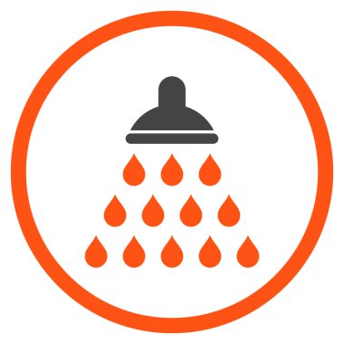 Duş düz vektör simgesi