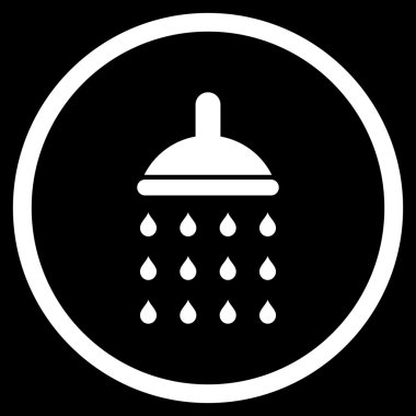 Duş düz vektör simgesi