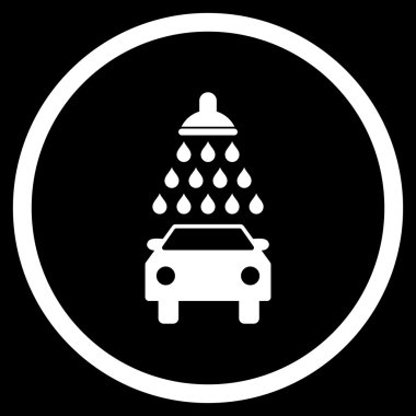 Araba duş düz vektör simgesi