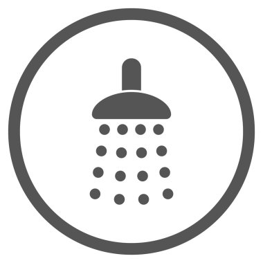 Duş düz vektör simgesi