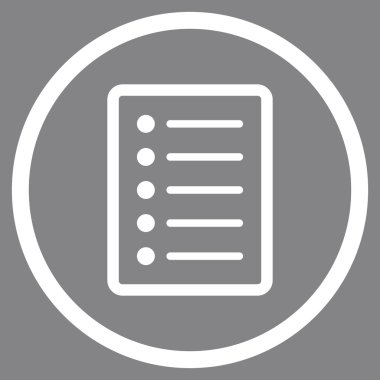 Liste sayfa düz vektör simgesi