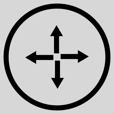 Oklar düz vektör simgesini genişletin