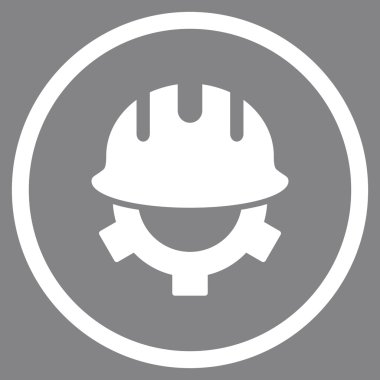 Geliştirme kask düz vektör simgesi