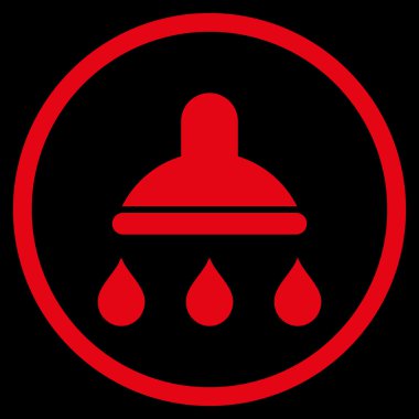 Duş düz vektör simgesi