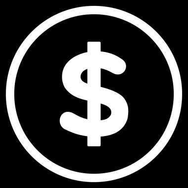 Dolar düz vektör simgesi