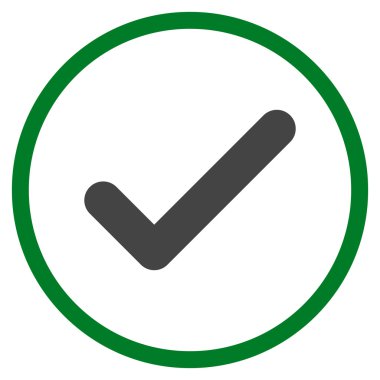 Tamam düz vektör simgesi