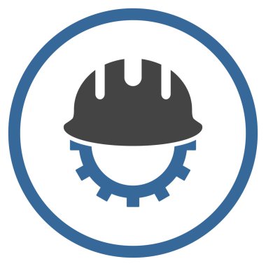 Geliştirme işçisi düz vektör simgesi