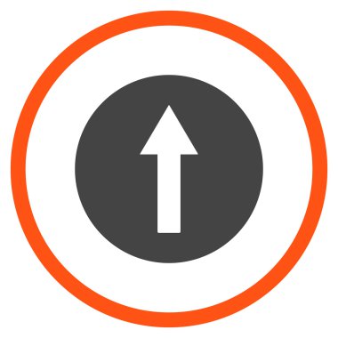 Yukarı yönlü ok düz vektör simgesi