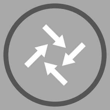 Merkezcil oklar düz vektör simgesi