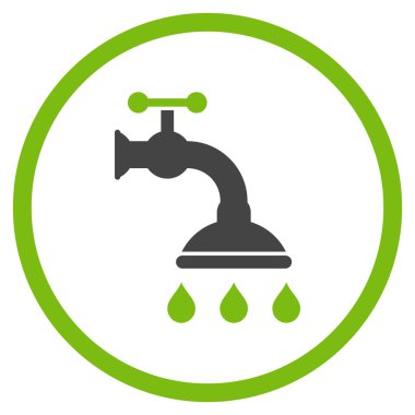 Duş musluk düz vektör simgesi