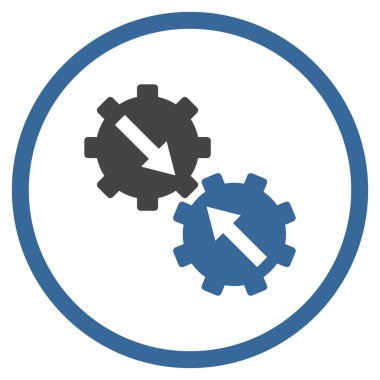 Dişli Tümleştirme düz vektör simgesi