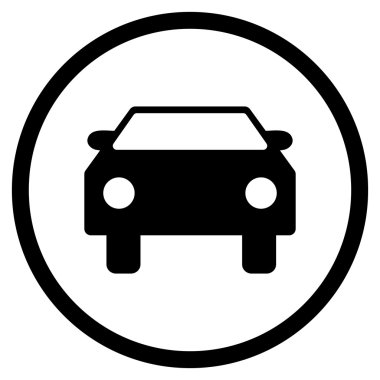 Otomobil Düz Vektör Simgesi