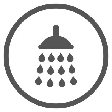 Duş düz vektör simgesi