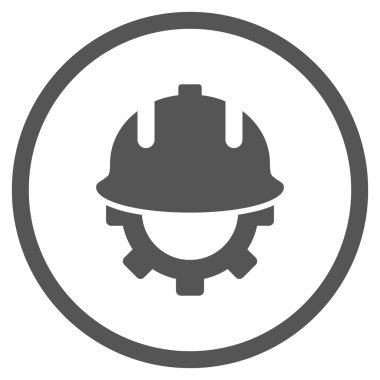 Geliştirme kask düz vektör simgesi