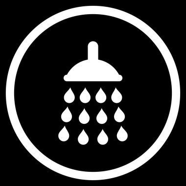 Duş düz vektör simgesi