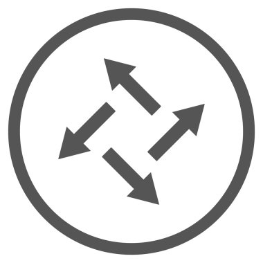 Santrifüj oklar düz vektör simgesi