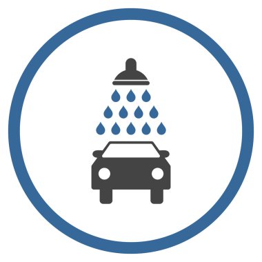 Araba duş düz vektör simgesi