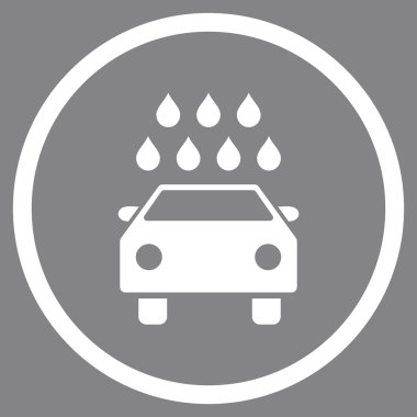 Araba duş düz vektör simgesi