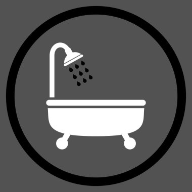 Duş banyo düz vektör simgesi