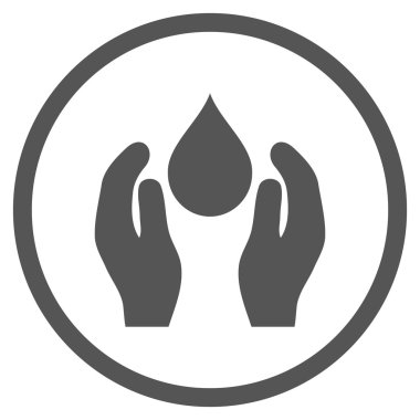 Su bakımı düz vektör simgesi