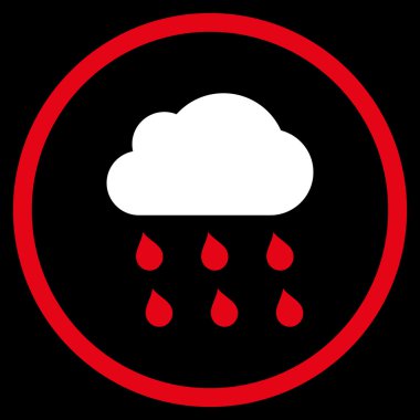 Yağmur bulutu düz vektör simgesi