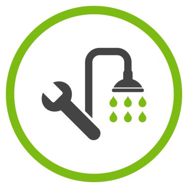 Sıhhi tesisat düz vektör simgesi