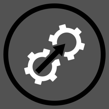 Dişli Tümleştirme düz vektör simgesi