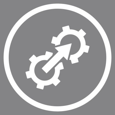 Dişli Tümleştirme düz vektör simgesi