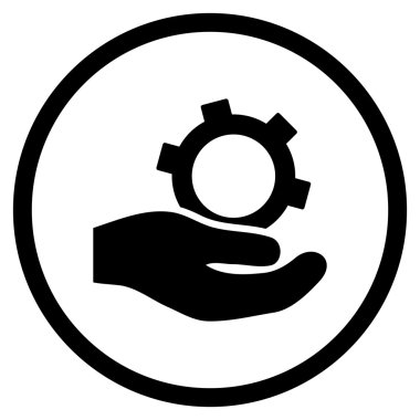 Mühendislik hizmet düz vektör simgesi