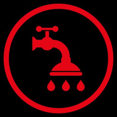 Duş musluk düz vektör simgesi