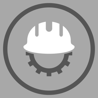 Geliştirme işçisi düz vektör simgesi