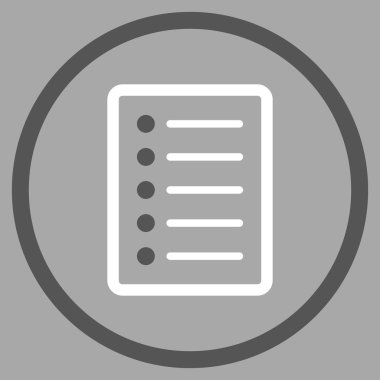 Liste sayfa düz vektör simgesi