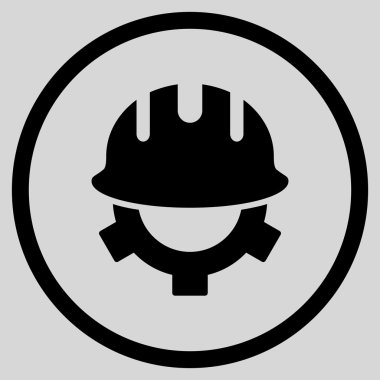 Geliştirme kask düz vektör simgesi