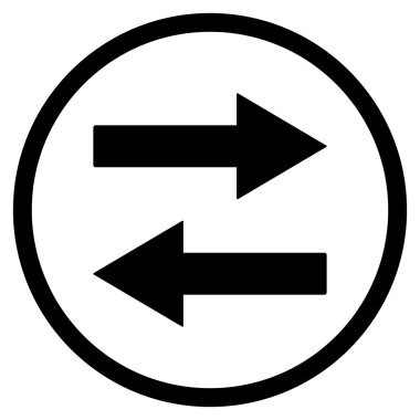 Yatay Çevir okları vektör simge düz