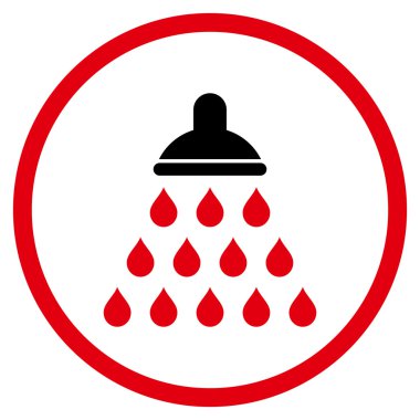 Duş düz vektör simgesi