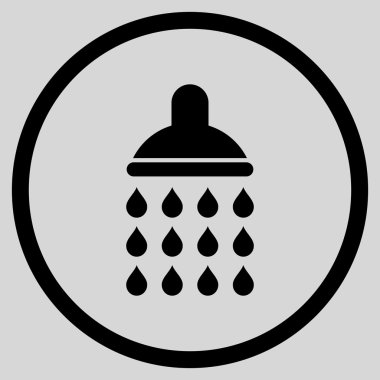 Duş düz vektör simgesi