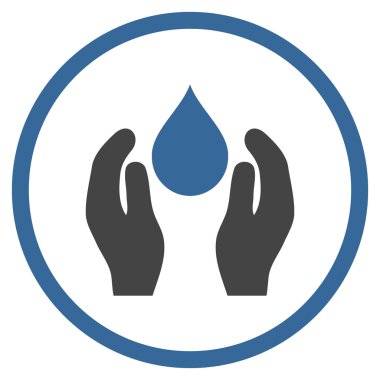 Su bakımı düz vektör simgesi