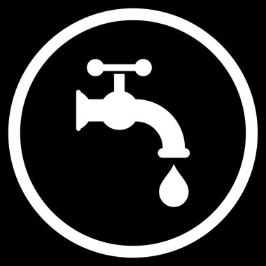 Su musluk düz vektör simgesi