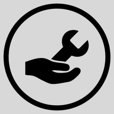 Onarım hizmeti düz vektör simgesi