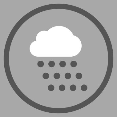 Yağmur bulutu düz vektör simgesi