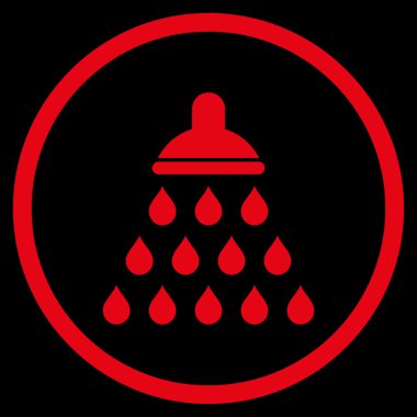 Duş düz vektör simgesi