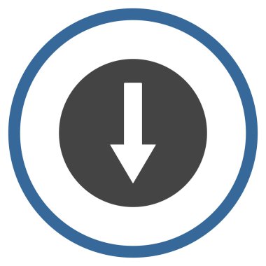 Yuvarlak ok düz vektör simgesi