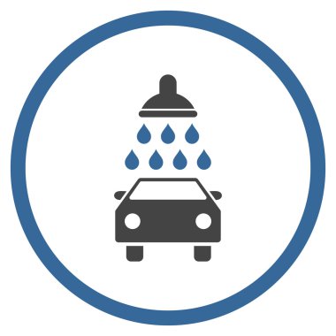 Araba duş düz vektör simgesi