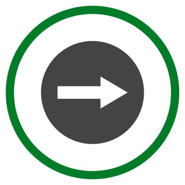 Sağ yuvarlak ok düz vektör simgesi