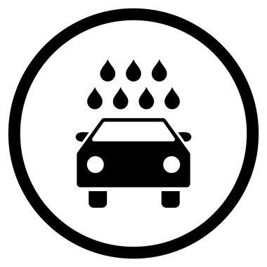 Araba duş düz vektör simgesi