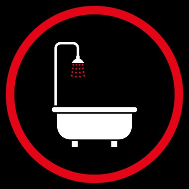 Duş banyo düz vektör simgesi