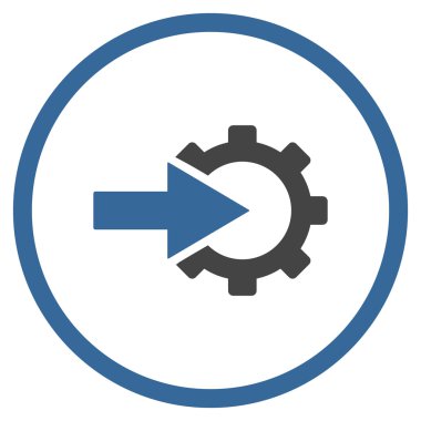 COG Tümleştirme düz vektör simgesi
