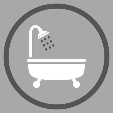 Duş banyo düz vektör simgesi