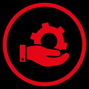 Hizmet düz vektör simgesi