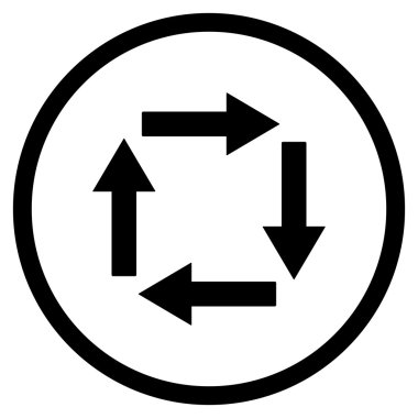 Dolaşım oklar düz vektör simgesi